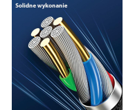 USAMS Kabel pleciony microUSB 1,2m Power-off 2A czarny - 1569061 - zdjęcie 6